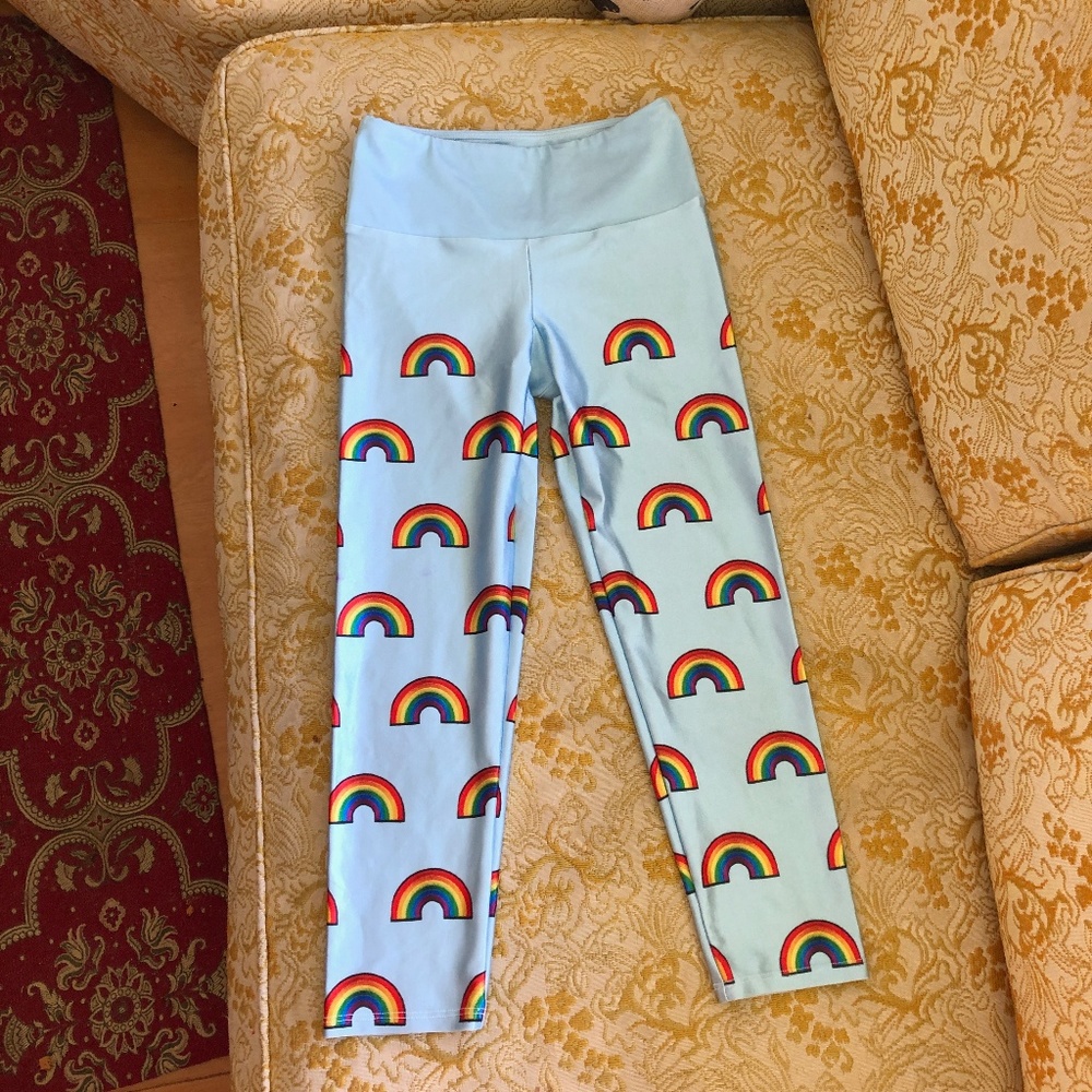 Goldsheep cropped rainbow leggings